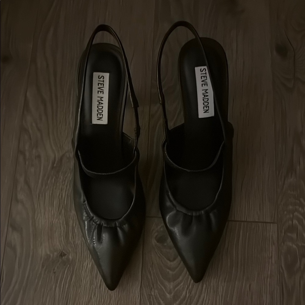 Steve Madden Black Heels with Sleek Pointed Toe